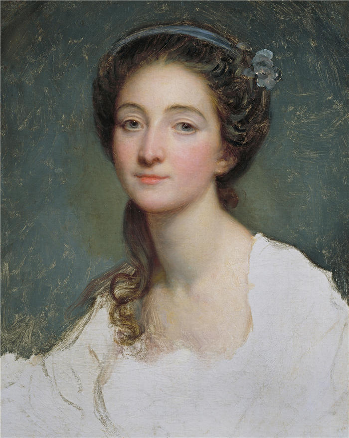 让-巴蒂斯特·格鲁兹（Jean-Baptiste Greuze，法国画家）高清作品-《女人的肖像（1770 年代）》