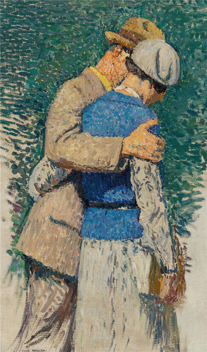 亨利·吉恩·纪尧姆·马丁(Henri-Jean Guillaume Martin,法国画家)高清作品-《夫妇漫步》