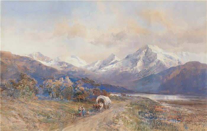 爱德华·西奥多·康普顿（Edward Theodore Compton，德国画家）高清作品-《从圣瓦伦丁看奥特勒（1889）》