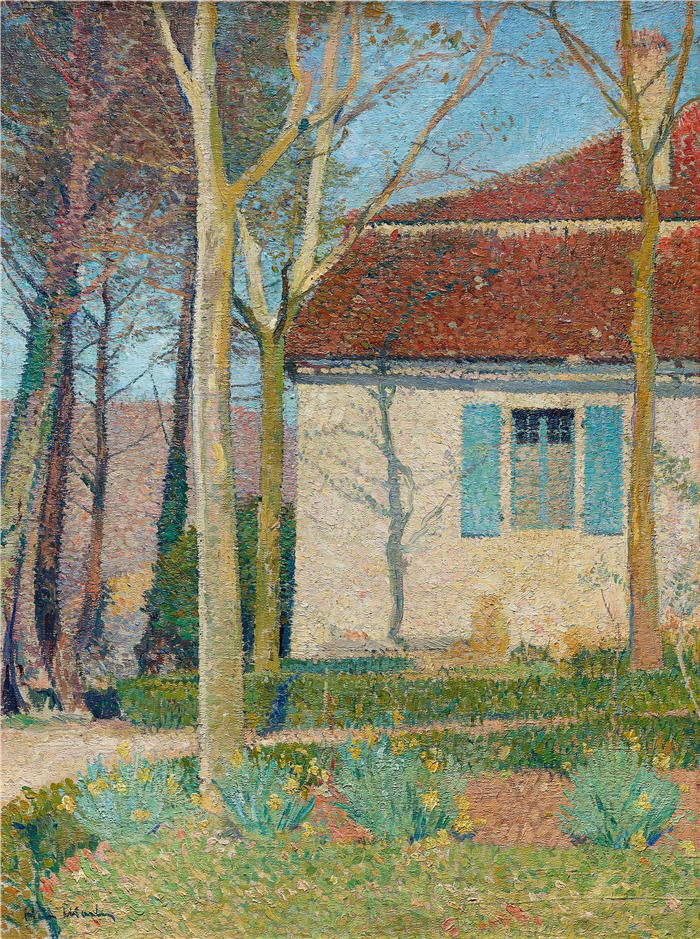 亨利·吉恩·纪尧姆·马丁（Henri-Jean Guillaume Martin，法国画家）高清作品-《屋角（约 1930 年代）》