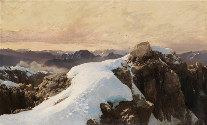 爱德华·西奥多·康普顿(Edward Theodore Compton,德国画家)高清作品-《摩根·奥夫·贝尔格舒赫 (1893)》