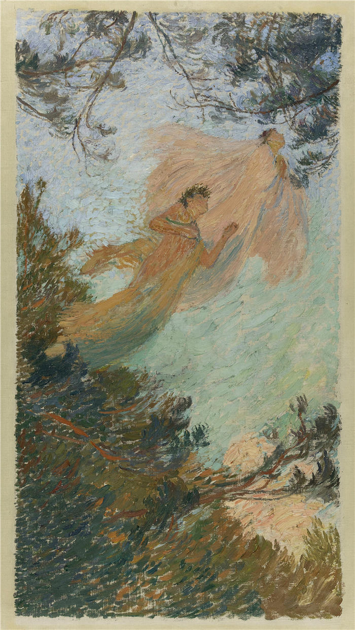 亨利·吉恩·纪尧姆·马丁(Henri-Jean Guillaume Martin,法国画家)高清作品-《缪斯女神 (1899)》