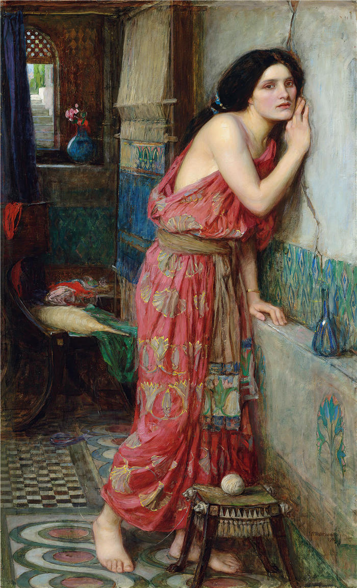 约翰·威廉姆·沃特豪斯(John William Waterhouse,英国画家) 高清作品-《这比》
