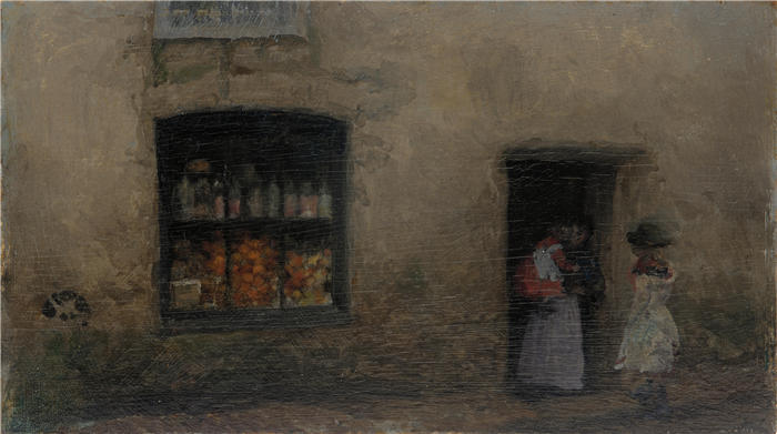 詹姆斯·麦克尼尔·惠斯勒(James McNeill Whistler，美国画家)-《橙色音符；甜品店 (1883)》