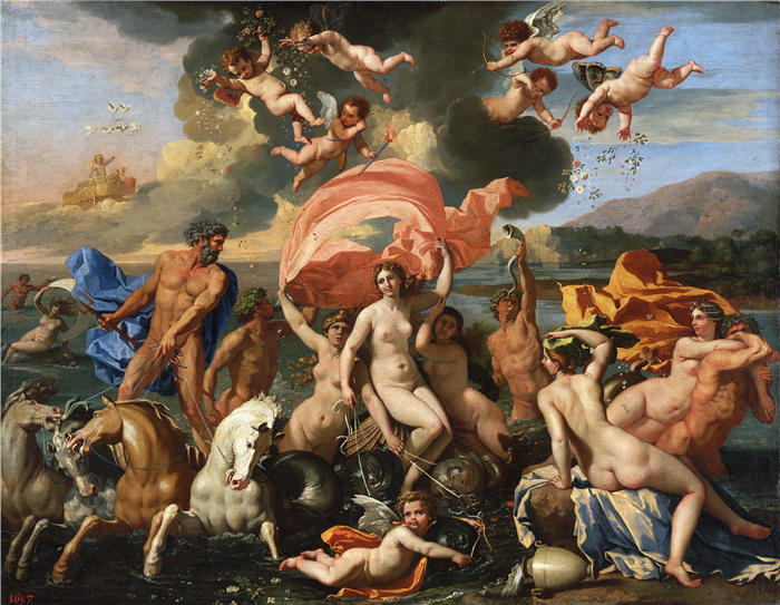尼古拉斯·普桑（Nicolas Poussin，法国画家）高清作品-《维纳斯的诞生（1635 或 1636）》