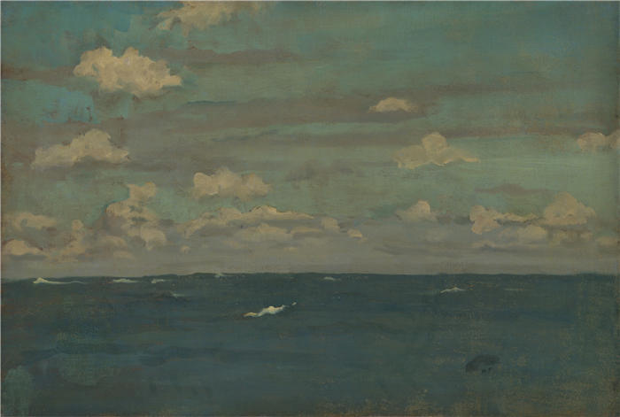 詹姆斯·麦克尼尔·惠斯勒(James McNeill Whistler，美国画家)-《紫与银——深海 (1893)》
