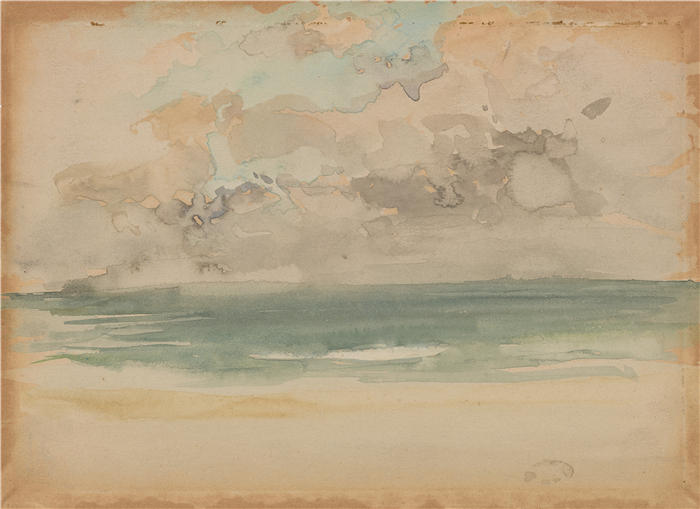 詹姆斯·麦克尼尔·惠斯勒(James McNeill Whistler，美国画家)-《海浪 (1883-1884)》