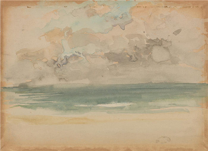 詹姆斯·麦克尼尔·惠斯勒(James McNeill Whistler,美国画家)-《海浪 (1883-1884)》