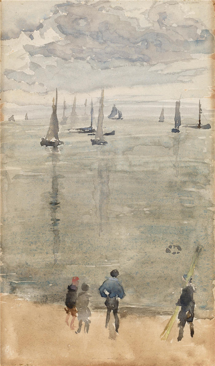 詹姆斯·麦克尼尔·惠斯勒(James McNeill Whistler，美国画家)-《紫罗兰色……渔船归来（约 1885 年）》