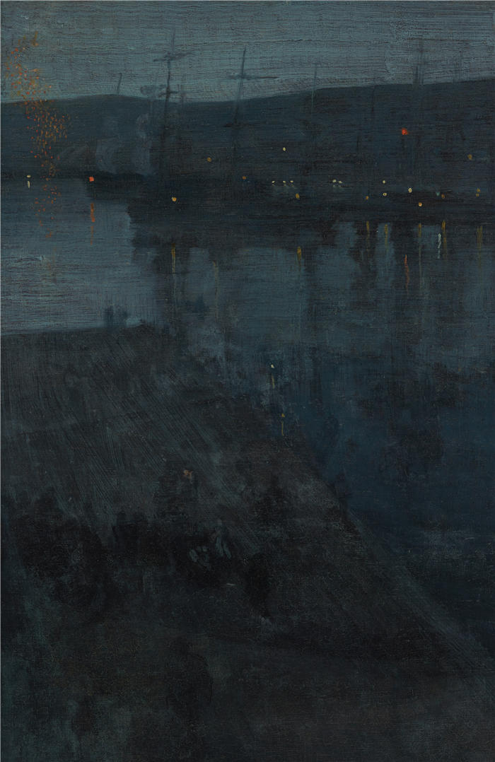詹姆斯·麦克尼尔·惠斯勒(James McNeill Whistler，美国画家)-《蓝色和金色的夜曲；瓦尔帕莱索 (1866-ca. 1874)》
