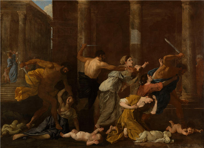 尼古拉斯·普桑（Nicolas Poussin，法国画家）高清作品-《无辜者大屠杀 (1626-1627)》