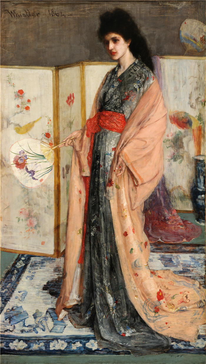 詹姆斯·麦克尼尔·惠斯勒(James McNeill Whistler,美国画家)-《瓷之国公主 (1863 - 1865)》
