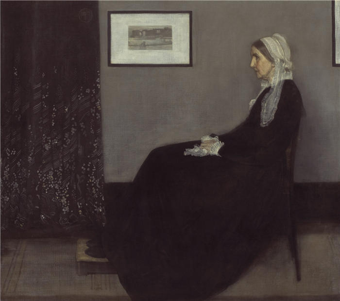 詹姆斯·麦克尼尔·惠斯勒(James McNeill Whistler，美国画家)-《艺术家母亲的肖像》