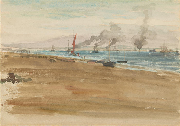 詹姆斯·麦克尼尔·惠斯勒(James McNeill Whistler,美国画家)-《河口 (1881-1883)》