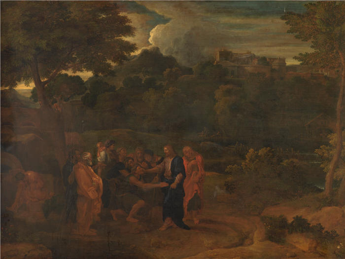 尼古拉斯·普桑（Nicolas Poussin，法国画家）高清作品-《耶利哥两个盲人的医治（1600 – 1699）》