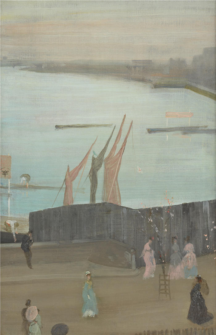 詹姆斯·麦克尼尔·惠斯勒(James McNeill Whistler，美国画家)-《粉红色和灰色的变化；切尔西 (1871-1872)》