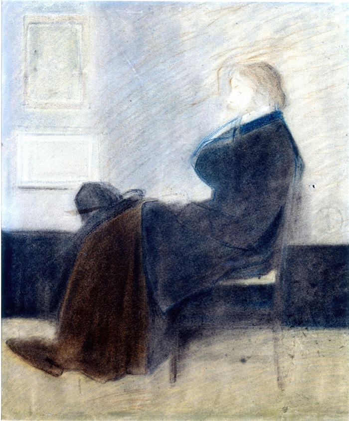 詹姆斯·麦克尼尔·惠斯勒(James McNeill Whistler，美国画家)-《托马斯·卡莱尔的研究 (1912)》