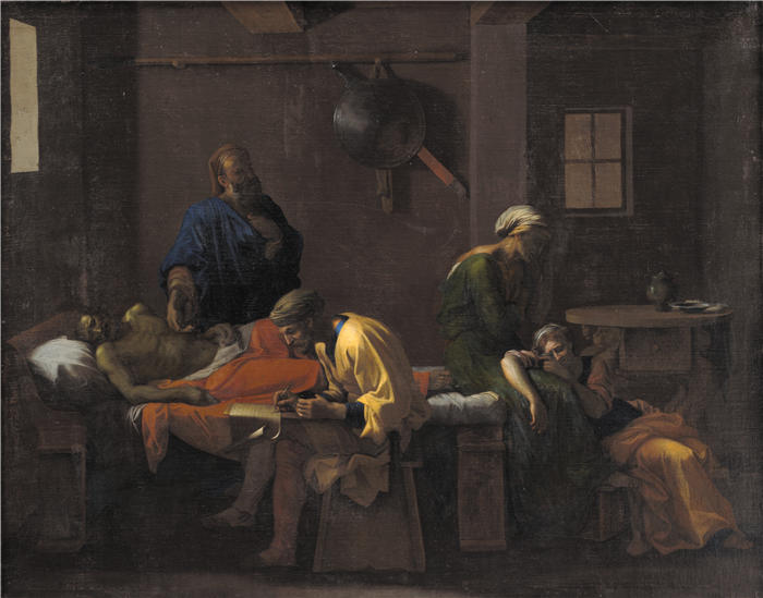 尼古拉斯·普桑（Nicolas Poussin，法国画家）高清作品-《Eudamidas 的遗嘱 (1644 – 1648)》