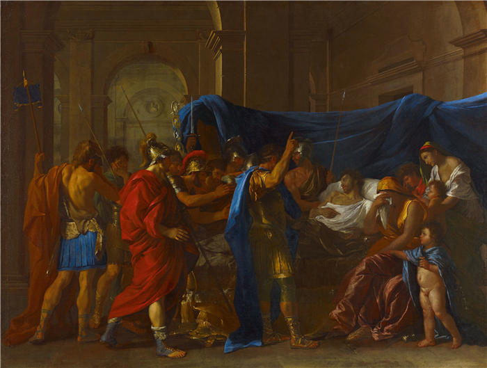 尼古拉斯·普桑（Nicolas Poussin，法国画家）高清作品-《日耳曼尼库斯之死 (1627)》
