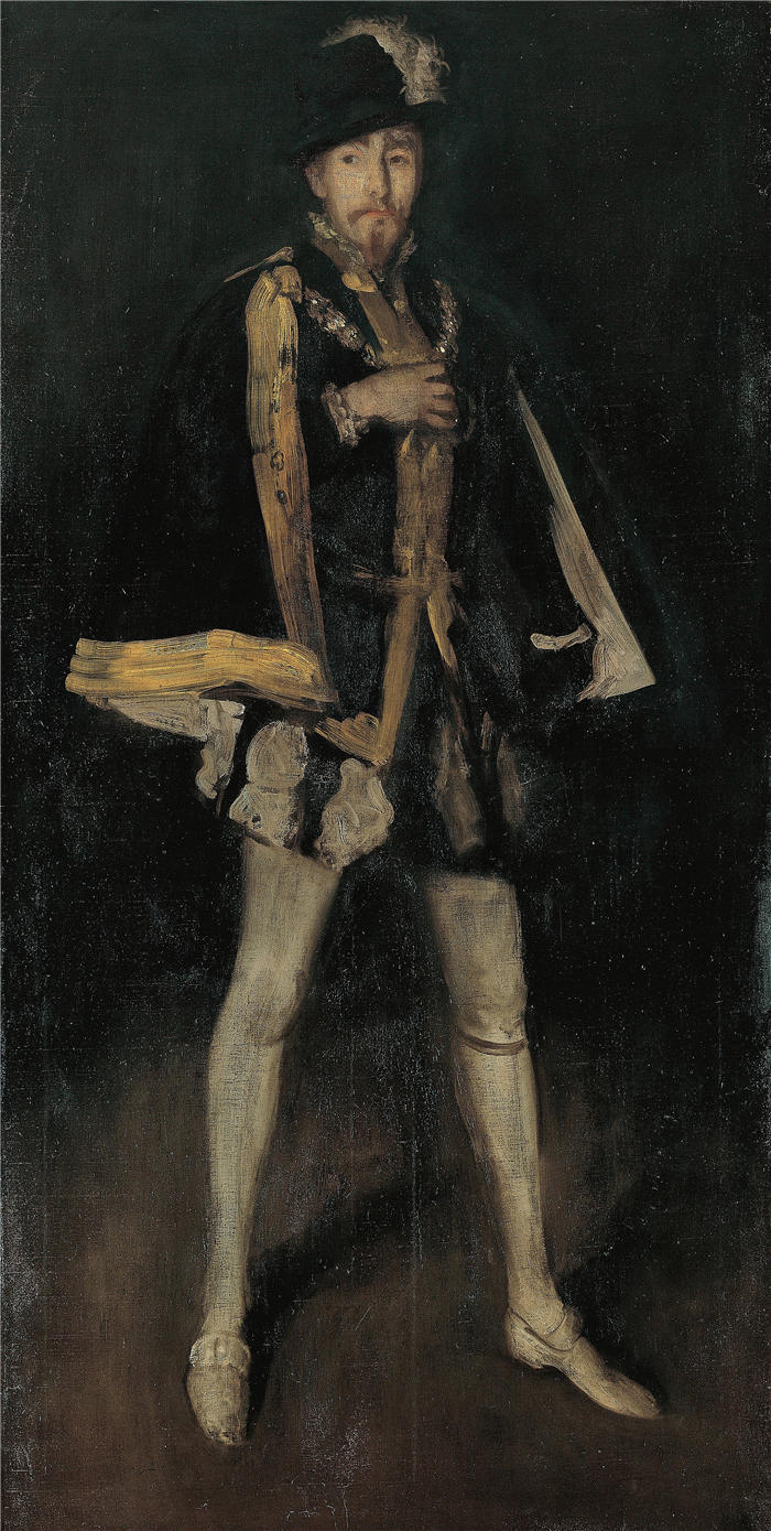 詹姆斯·麦克尼尔·惠斯勒(James McNeill Whistler，美国画家)-《黑色安排第 3 号，亨利·欧文爵士饰演西班牙菲利普二世（1876 年）》