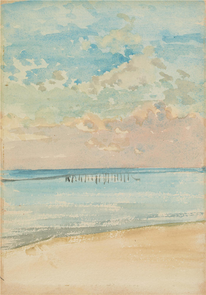 詹姆斯·麦克尼尔·惠斯勒(James McNeill Whistler，美国画家)-《绍森德–日落 (1882-1884)》