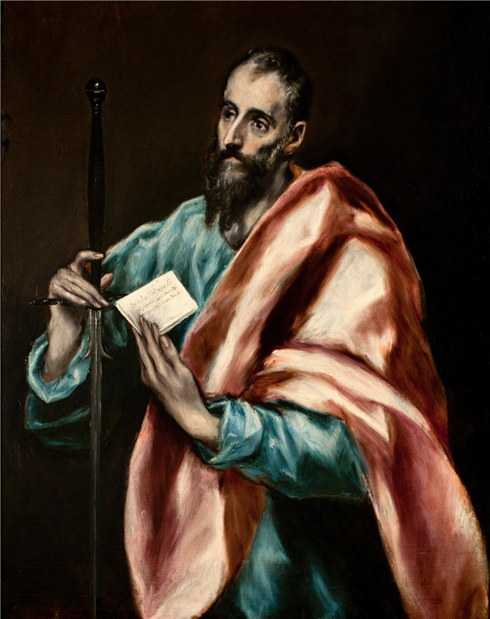 艾尔·葛雷柯（El Greco，希腊、西班牙画家  ）高清作品-《使徒圣保罗 (1610-1614)》