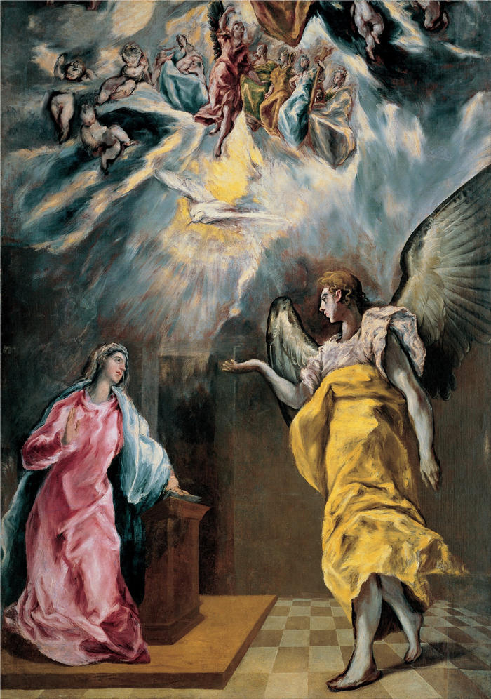 艾尔·葛雷柯（El Greco，希腊、西班牙画家  ）高清作品-《天使报喜》
