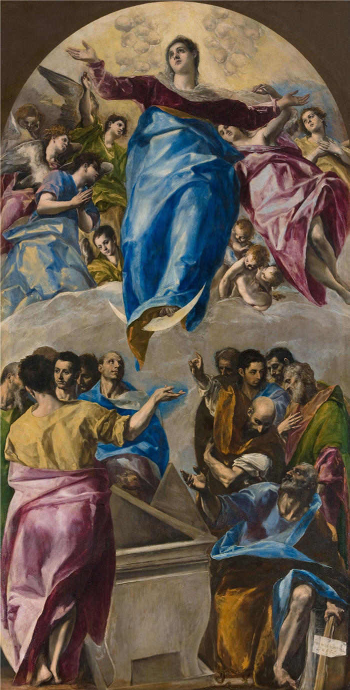艾尔·葛雷柯（El Greco，希腊、西班牙画家  ）高清作品-《圣母升天》
