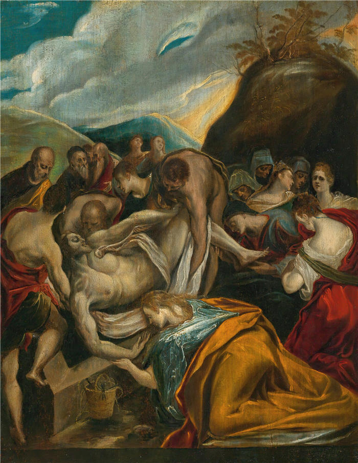 艾尔·葛雷柯（El Greco，希腊、西班牙画家  ）高清作品-《基督的埋葬》
