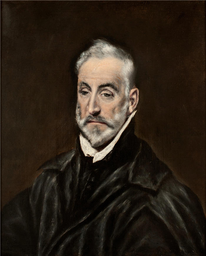 艾尔·葛雷柯(El Greco,希腊、西班牙画家 )高清作品-《Antonio de Covarrubias y Leiva (1514-1602),西班牙法学家和人文主义者 (1597-1600)