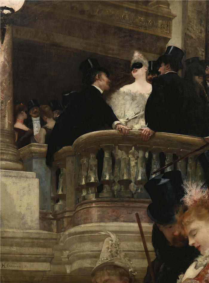 亨利·格韦克斯（Henri Gervex，法国画家）高清作品-《歌剧院 (1886)》
