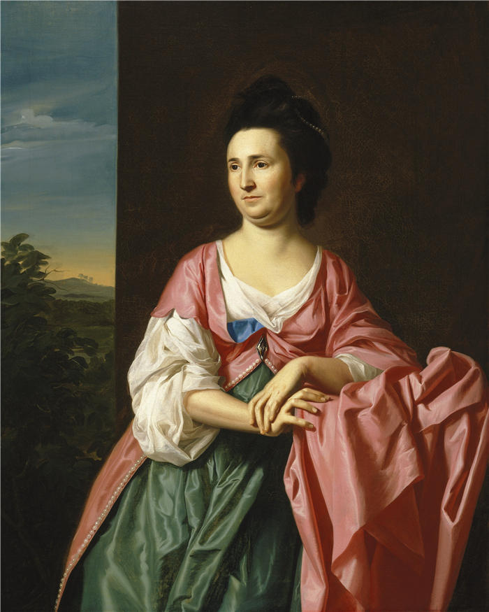 约翰·辛格尔顿·科普利 (John Singleton Copley，美国画家)高清作品-《Sylvester Gardiner 夫人》