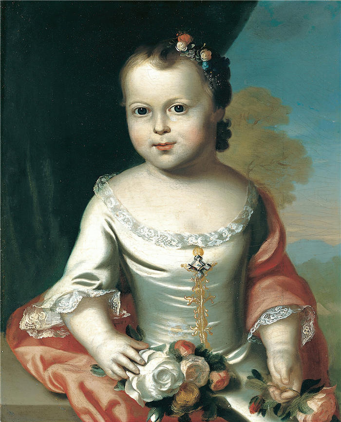 约翰·辛格尔顿·科普利 (John Singleton Copley，美国画家)高清作品-《伊丽莎白·格林利夫 (1753–54)》