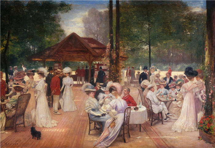亨利·格韦克斯（Henri Gervex，法国画家）高清作品-《普托岛场景（1907）》