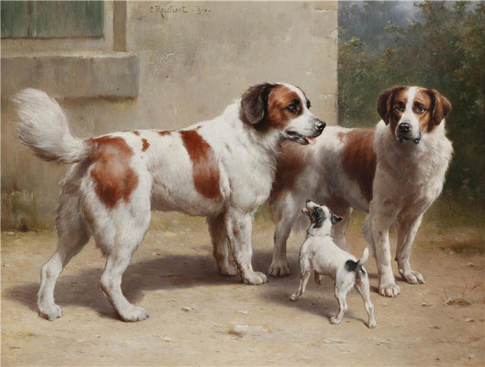 卡尔·赖克特（Carl Reichert，奥地利画家）动物高清作品-《德雷洪德 (1906)》