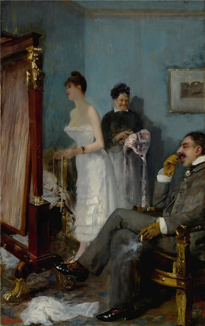 亨利·格韦克斯（Henri Gervex，法国画家）高清作品-《娜娜》