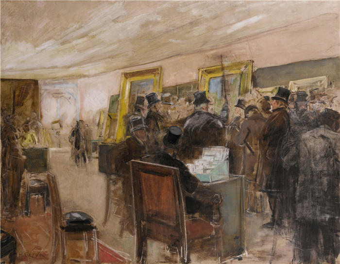 亨利·格韦克斯（Henri Gervex，法国画家）高清作品-《绘画陪审团会议》
