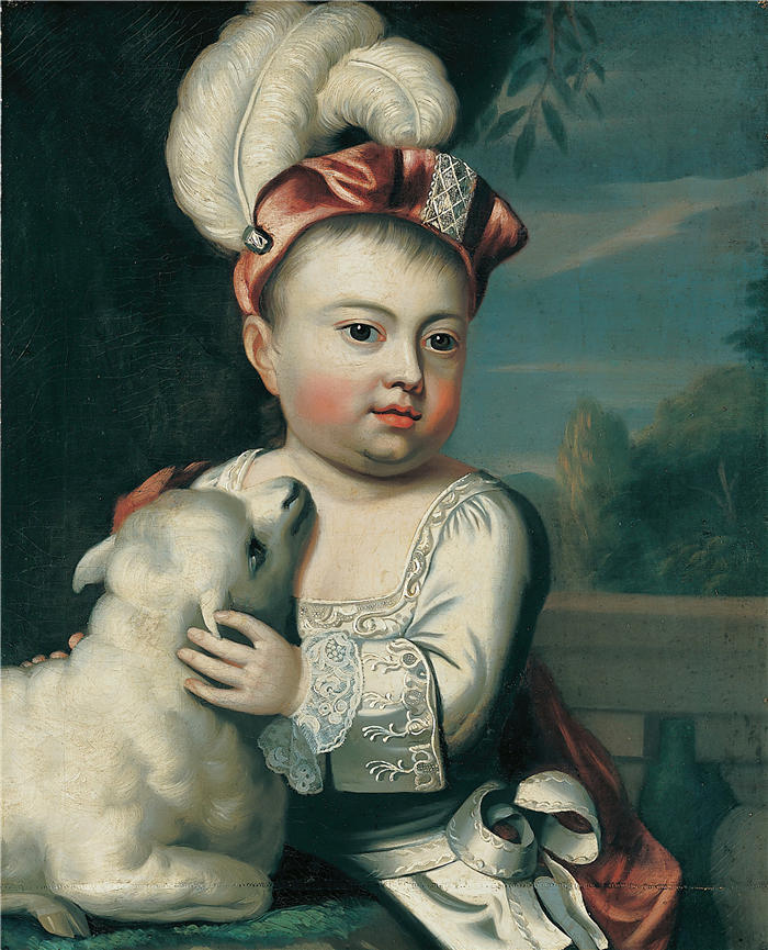 约翰·辛格尔顿·科普利 (John Singleton Copley，美国画家)高清作品-《约翰·格林利夫 (1753–54)》