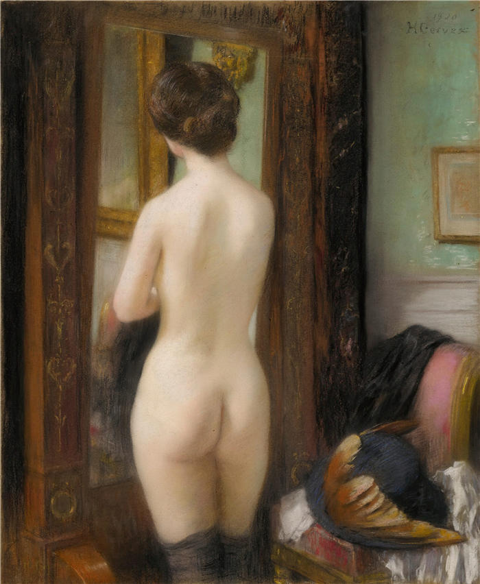 亨利·格韦克斯（Henri Gervex，法国画家）高清作品-《裸体精神（1910）》