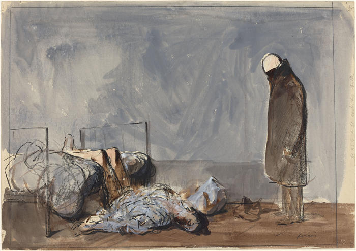 让·路易·福兰（Jean-Louis Forain，法国画家）高清作品-《它们是鞋带（约1914-1919年）》