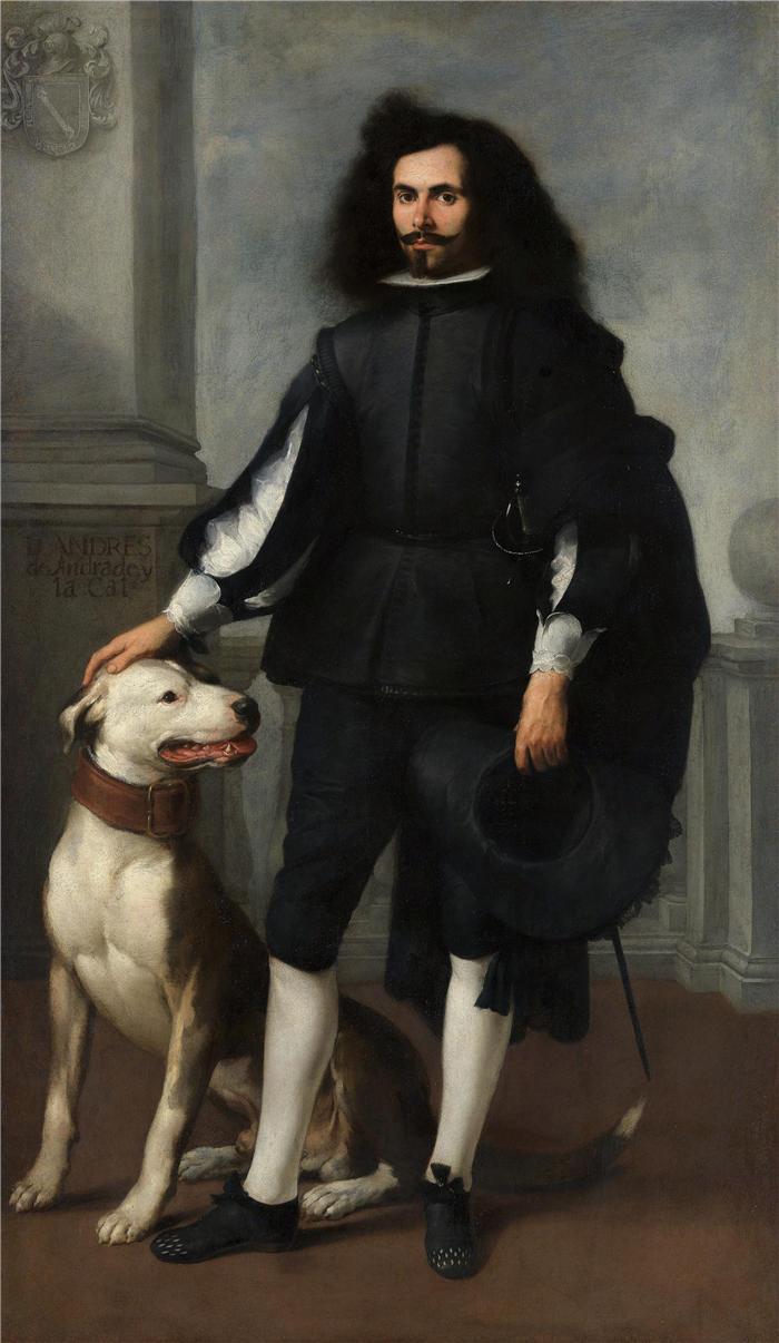 巴托洛梅·埃斯特班·穆里略（Bartolomé Esteban Murillo，西班牙画家）高清作品-《唐·安德烈斯·德安德拉德和拉卡尔（约1665-1672年）》