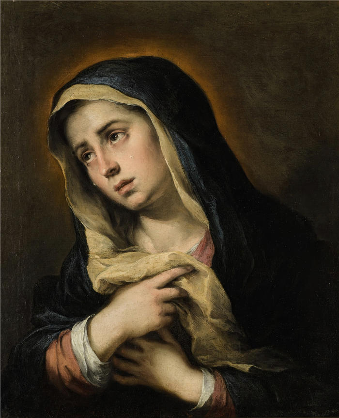 巴托洛梅·埃斯特班·穆里略（Bartolomé Esteban Murillo，西班牙画家）高清作品-《痛苦之母》