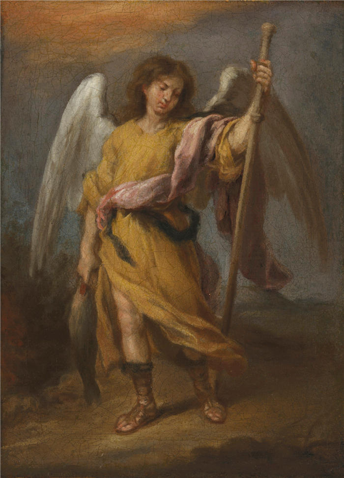 巴托洛梅·埃斯特班·穆里略（Bartolomé Esteban Murillo，西班牙画家）高清作品-《大天使拉斐尔》