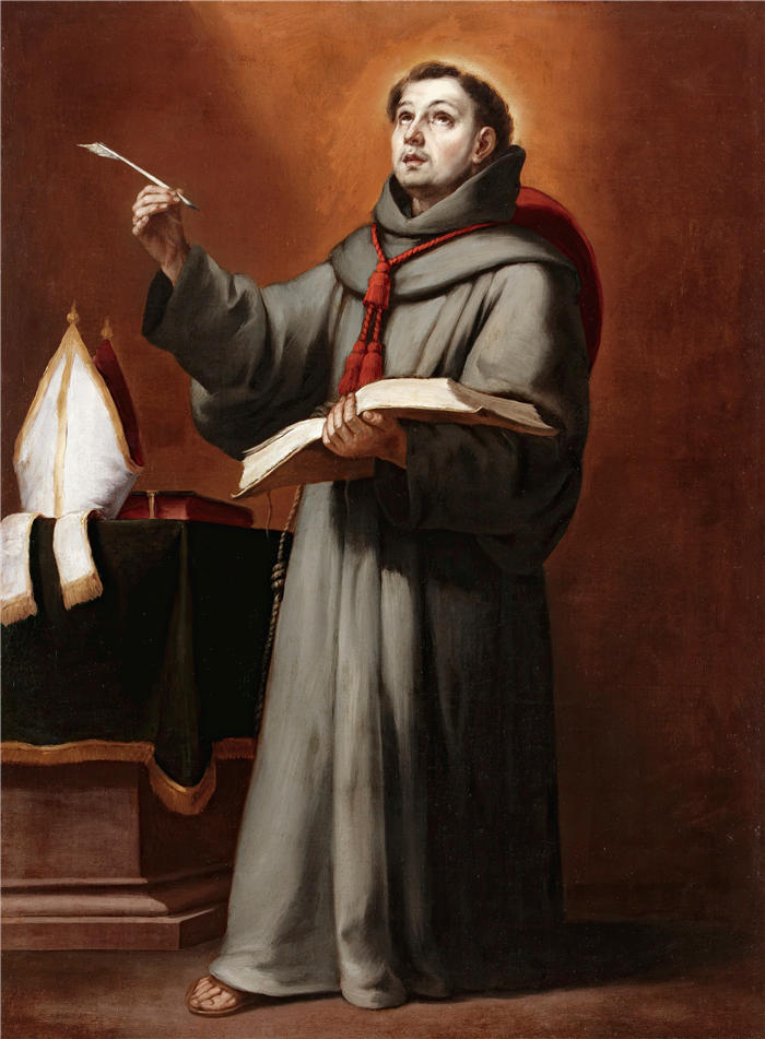 巴托洛梅·埃斯特班·穆里略（Bartolomé Esteban Murillo，西班牙画家）高清作品-《圣博纳文图拉》