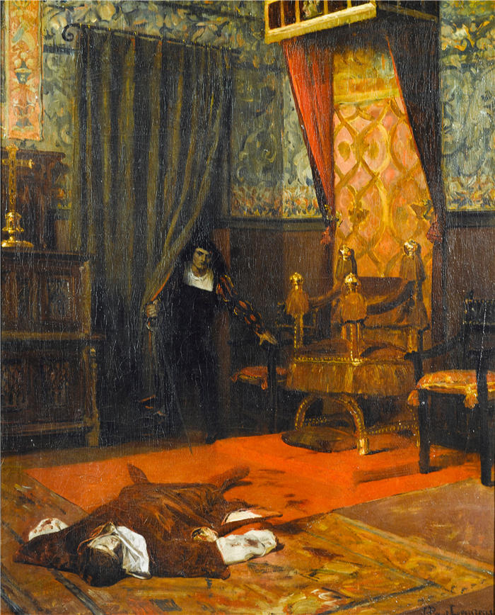 让·保罗·劳伦斯（Jean-Paul Laurens，法国画家）高清作品-《波吉亚的受害者（1875）》