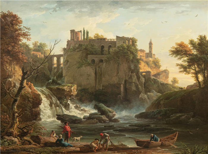 克劳德·约瑟夫·韦内特( Claude-Joseph Vernet,法国画家)高清作品-《蒂沃利的视图》
