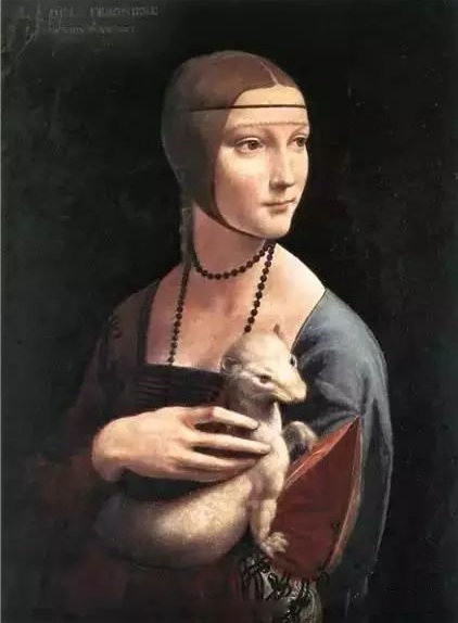 前100幅世界名画（五十三）-达・芬奇作品《抱银貂的女子》或《抱貂女郎》