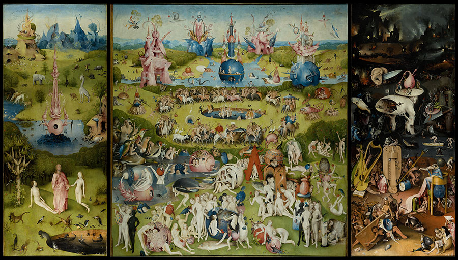 前100幅世界名画（八十八）-耶罗尼米斯·博斯 Hieronymus Bosch《人间乐园》
