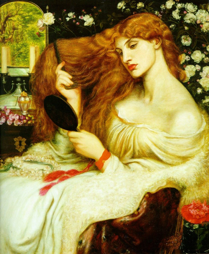 前500幅世界名画-但丁·加布里埃尔·罗赛蒂(Dante Gabriel Rossetti)高清作品《莉莉斯小姐》