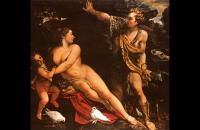 前500幅世界名画-卡拉齐的《维纳斯和阿多尼斯及邱比特》作品